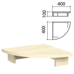 Подставка под монитор ''Канц'', 400х400х100 мм, цвет дуб молочный, МК01.15