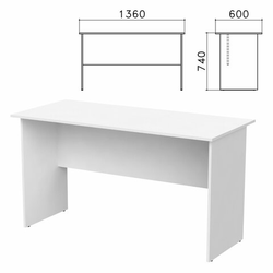 Стол письменный ''Бюджет'', 1360х600х740 мм, белый, 402661-290
