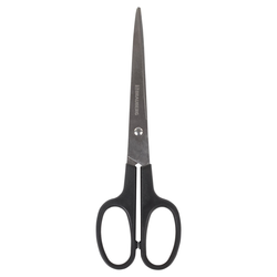 Ножницы BRAUBERG ''Standard'' 180 мм, черные, классической формы, 2-х сторонняя заточка, 237096