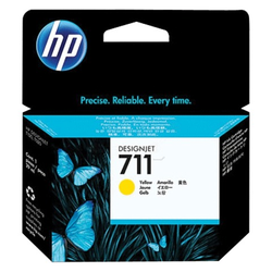 Картридж струйный для плоттера HP (CZ132A) DesignJet T120/T520, 711, желтый, оригинальный