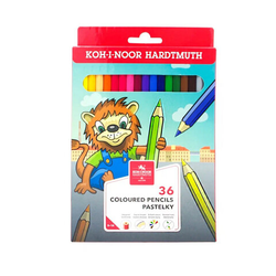 Карандаши цветные KOH-I-NOOR ''LION'', 36 цветов, шестигранные, 2,8 мм, натуральное дерево, 3555036034