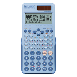 Калькулятор инженерный BRAUBERG SC-991ES-PLUS-BU (164х80 мм), 552 функции, 10+2 разряда, ГОЛУБОЙ, 27