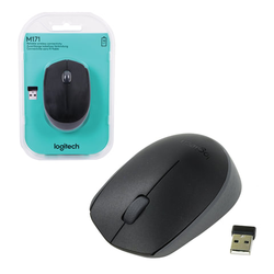 Мышь беспроводная LOGITECH M171, 2 кнопки + 1 колесо-кнопка, оптическая, черная