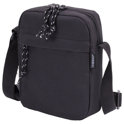 Сумка на плечо HEIKKI COMPACT (ХЕЙКИ), два кармана, черная, 19х14х5 см, 272631