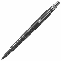 Ручка шариковая PARKER ''Jotter New York Black CT'', корпус черный лак, детали из нержавеющей стали, с