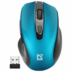 Мышь беспроводная DEFENDER Prime MB-053, USB, 5 кнопок + 1 колесо-кнопка, оптическая, бирюзовая? 520