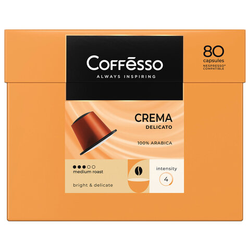 Кофе в капсулах 80 порций для Nespresso, COFFESSO ''Crema Delicato'', арабика 100%, 101737