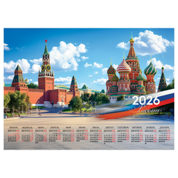 Календарь настенный листовой А3, 300*420 мм BG ''Москва'', 2026г 382140