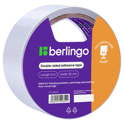 Клейкая лента двусторонняя Berlingo, 38мм*8м, основа-полипропилен FSn_380812