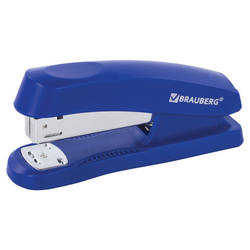 Степлер 24/6, 26/6 BRAUBERG ''Standard+'', до 30 листов, синий, 228609