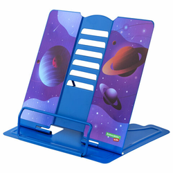 Подставка для книг и учебников большая BRAUBERG KIDS ''Outer Space'', регулируемый угол наклона, метал