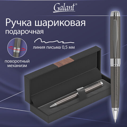 Ручка подарочная шариковая GALANT ''Gotter'', корпус оружейный металл, детали серебро, узел 0,7 мм, ли