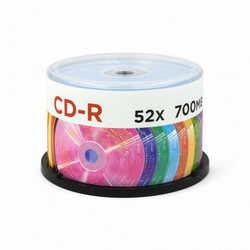 Диск CD-R MIREX Random Color, 700 Мб, 48x, Cake Box (упаковка на шпиле), КОМПЛЕКТ 50 шт., цветные, U
