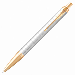 Ручка шариковая PARKER ''IM Premium Pearl GT'', жемчужный лак, позолота, синяя, 2143643