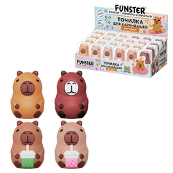 Точилка фигурная FUNSTER (ФАНСТЕР) ''Капибара'', 1 отверстие, ассорти, в дисплее, 274059