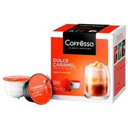 Кофе в капсулах COFFESSO ''Dolce Caramel'' для кофемашин Dolce Gusto, 8 порций, 102155
