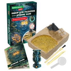 Набор для раскопок ''Древние Майя'' 16х23 см, инструменты, BRAUBERG KIDS, 665940