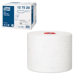Бумага туалетная 90 м, Tellus/TORK (Система Т6) PREMIUM, КОМПЛЕКТ 27 рулонов, 2-слойная, белая, 1275