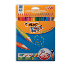Карандаши цветные пластиковые BIC (Франция) ''Evolution'', 18 цветов, заточенные, в картонной упаковке