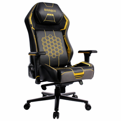 Кресло BRABIX PREMIUM ''Tanos GM-180'', мультиблок, 4D подлокотники, литой поролон, черное/желтое, 532