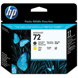 Головка печатающая для плоттера HP (C9384A) Designjet T610/795/1100 и др., 72, черная матовая и жел