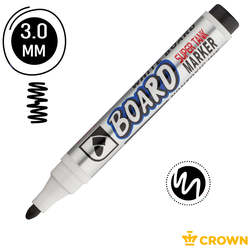 Маркер для белых досок Crown ''Multi Board'' черный, пулевидный, 3мм CBM-1000