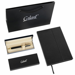 Ручка шариковая GALANT ''Black'', корпус черный, ежедневник недатированный А5 черный, пакет, 880904