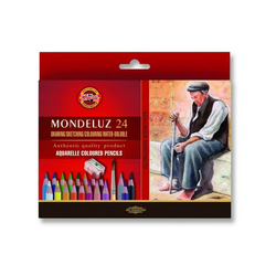 Карандаши цветные акварельные художественные KOH-I-NOOR ''Mondeluz'', 24 цвета, кисть, точилка, европо