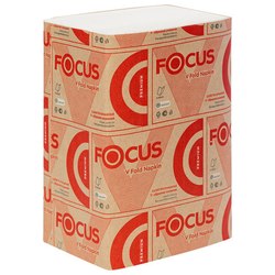 Салфетки 200 шт., FOCUS (Система N4) Premium, 2-слойные, КОМПЛЕКТ 15 шт., 23х16,8 см, V-сложение, бе