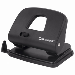 Дырокол BRAUBERG ''SX-20'', до 20 листов, черный, 229694