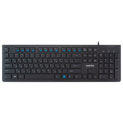 Клавиатура проводная SMARTBUY SLIM 206, USB, 104 клавиши, черная, SBK-206US-K