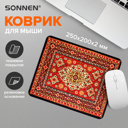 Коврик для мыши SONNEN ''USSR'' резина + ткань, 250х200х2 мм, 513962