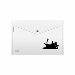 Папка-конверт с кнопкой ERICH KRAUSE ''Clear Cat'', A4, до 120 листов, непрозрачный, 0,16 мм, 63500