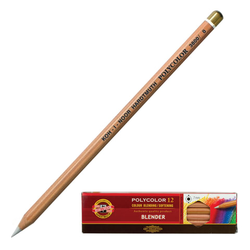Карандаш-блендер KOH-I-NOOR, 1шт., ''Polycolor'', белый, 3,8 мм, мягкий, заточенный, 3800000001KS
