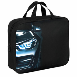 Папка на молнии с ручками BRAUBERG KIDS А4, 1 отделение, полиэстер, 80 мм, ''Dark car'', 273315