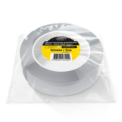 Многоразовая двухсторонняя прозрачная крепежная лента, скотч NANO tape, 5 м x 1 см, толщина 1 мм, WB