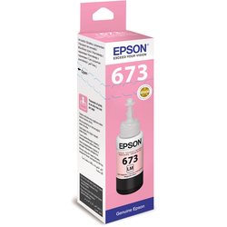 Чернила EPSON 673 (T6736) для СНПЧ Epson L800/L805/L810/L850/L1800, светло-пурпурные, ОРИГИНАЛЬНЫЕ,