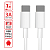 Кабель USB Type-C-Type-C с поддержкой быстрой зарядки, белый, 1 м, SONNEN, медный, 513613