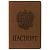 Обложка для паспорта, мягкий полиуретан, ''Герб'', светло-коричневая, STAFF, 237609