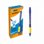 Ручка стираемая гелевая с грипом BIC ''Gelocity Illusion'', СИНЯЯ, корпус синий, линия 0,3 мм, 516518
