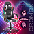 Кресло компьютерное CROMEX (КРОМЕКС) ''Quantum GM-155 RGB'', подсветка, две подушки, экокожа, черное/к
