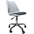 Кресло стул BRABIX ''Eames MG-310 CH'', хром, пластик белый, ткань серая, 532924