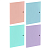 Папка на кнопке пластиковая BRAUBERG ''PASTEL'', А4, 3 клапана, 600 мкм, цвета ассорти, 272886