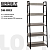 Стеллаж на металлокаркасе BRABIX ''LOFT SH-003'', 600х350х1500 мм, 5 полок, цвет дуб антик, 641235