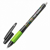 Ручка стираемая гелевая с грипом BIC ''Gelocity Illusion'', ЧЕРНАЯ, корпус черный, линия 0,3 мм, 51652