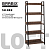 Стеллаж на металлокаркасе BRABIX ''LOFT SH-003'', 600х350х1500 мм, 5 полок, цвет морёный дуб, 641234
